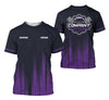 Joycorners Personalized Mechanic Shirt in Purple, 3D Printed Pocket Mechanic Shirt, Custom Name Work Shirt for Car Repair Technicians, Great Gift for Men PT2609