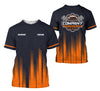 Joycorners Personalized Mechanic Shirt in Orange, 3D Printed Pocket Mechanic Shirt, Custom Name Work Shirt for Car Repair Technicians, Great Gift for Men PT2609