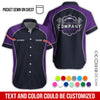 Joycorners Custom Name Mechanic Shirt for Men, Personalized Garage Workwear Print, Great Gift for Auto Techs, Purple Mechanic T-Shirt PT2609