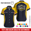 Joycorners Custom Name Mechanic Shirt for Men, Personalized Garage Workwear Print, Great Gift for Auto Techs, Yellow Mechanic T-Shirt PT2609