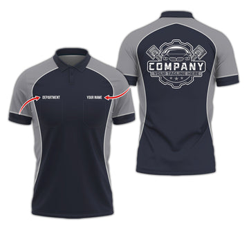 Joycorners Custom Name Mechanic Shirt for Men, Personalized Garage Workwear Print, Great Gift for Auto Techs, Grey Mechanic T-Shirt PT2609