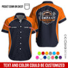 Joycorners Custom Name Mechanic Shirt for Men, Personalized Garage Workwear Print, Great Gift for Auto Techs, Orange Mechanic T-Shirt PT2609