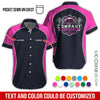 Joycorners Custom Name Mechanic Shirt for Men, Personalized Garage Workwear Print, Great Gift for Auto Techs, Pink Mechanic T-Shirt PT2609