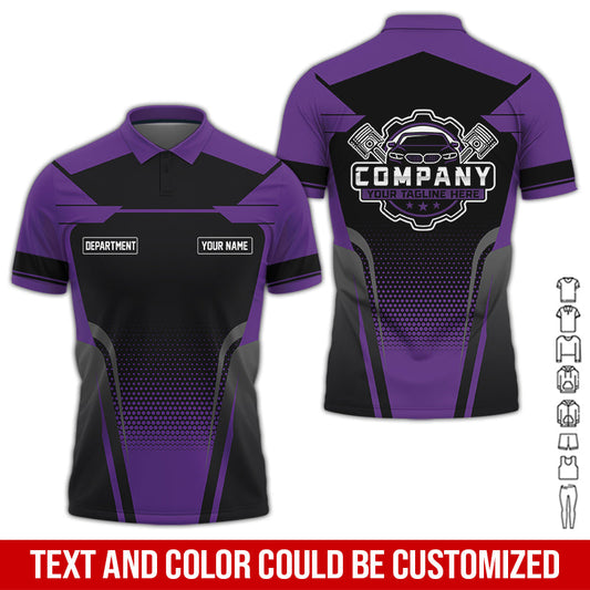 Joycorners Personalized Name Mechanic Shirt, Mechanic Shirt in Purple, Gift Idea for Auto Technicians, Best Custom Mechanic Shirt PT2609