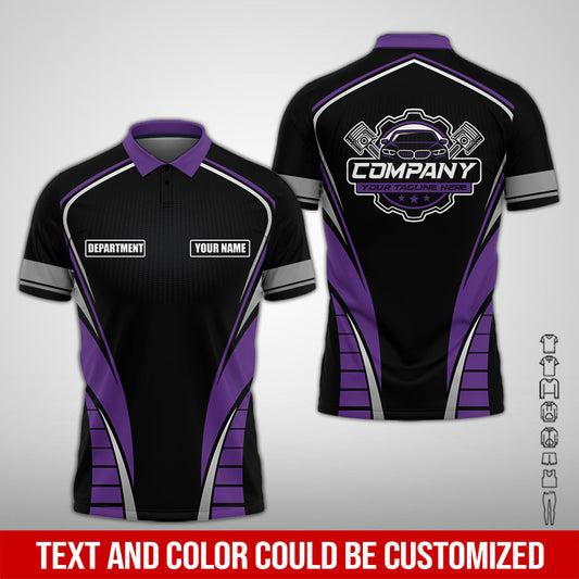 Joycorners Personalized Mechanic 3D Print Shirt, Purple Mechanic Work Shirt, Gift Idea for Auto Technicians, Comfortable Fit for Men and Women PT2609