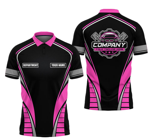 Joycorners Personalized Mechanic 3D Print Shirt, Pink Mechanic Work Shirt, Gift Idea for Auto Technicians, Comfortable Fit for Men and Women PT2609