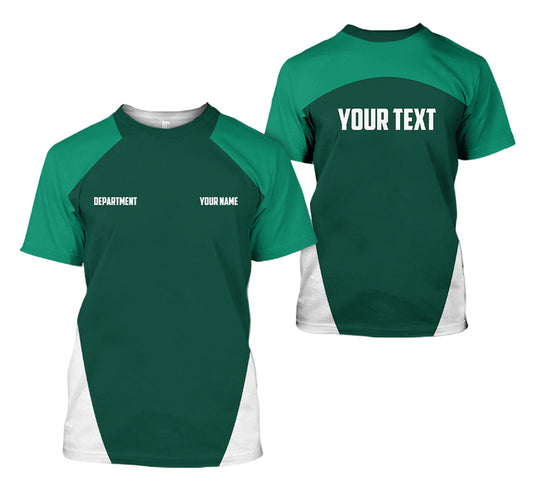 Joycorners Mechanic Shirt with Custom Name & Department, Gift for Mechanic Dad, Husband or Boyfriend, Green Color, Sizes S to 5XL Available PT2609