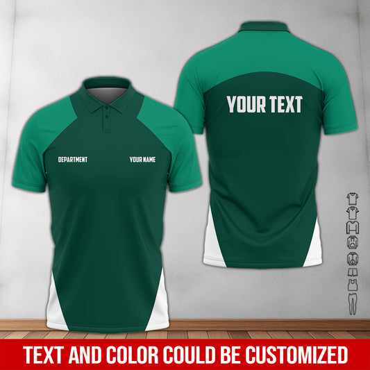 Joycorners Mechanic Shirt with Custom Name & Department, Gift for Mechanic Dad, Husband or Boyfriend, Green Color, Sizes S to 5XL Available PT2609