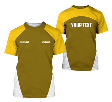 Joycorners Mechanic Shirt With Custom Name, Gift For Mechanic Dad, Husband Or Boyfriend, Mechanic Shirt In Classic Yellow PT2609