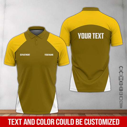 Joycorners Mechanic Shirt With Custom Name, Gift For Mechanic Dad, Husband Or Boyfriend, Mechanic Shirt In Classic Yellow PT2609