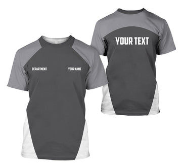 Joycorners Mechanic Shirt With Custom Name, Great Gift Idea for Mechanics, Best Mechanic Shirts Men's Gray PT2609