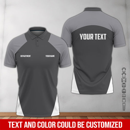 Joycorners Mechanic Shirt With Custom Name, Great Gift Idea for Mechanics, Best Mechanic Shirts Men's Gray PT2609