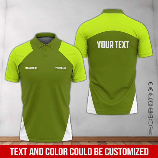Joycorners Mechanic Shirt with Custom Name,  Green Workwear Tee, Gift for Mechanic Dad, Husband or Boyfriend PT2609