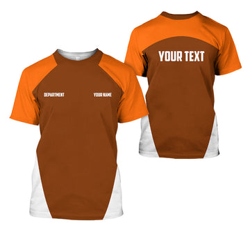 Joycorners Personalized Mechanic Uniform Orange Shirt, Gift for Car Guys, Auto Technicians, Garage Lovers, Available in S to 5XL PT2609