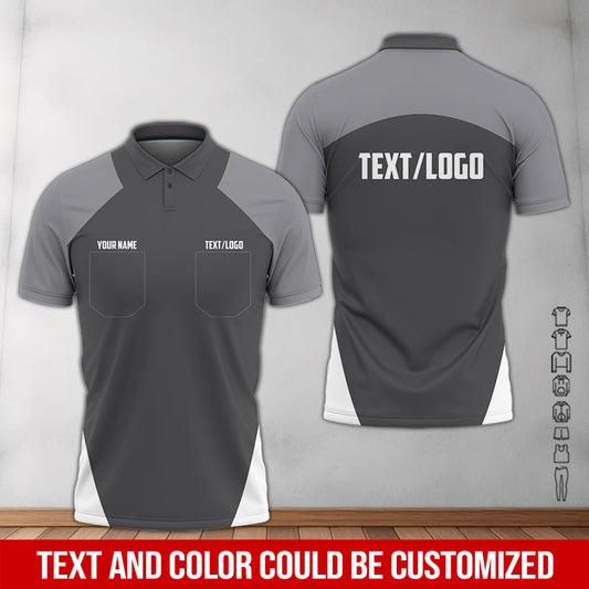 Joycorners Custom Name Mechanic Shirt in Grey, Unisex Work Shirt for Car Technicians, Great Gift for Him, Available in Sizes S to 5XL PT2609