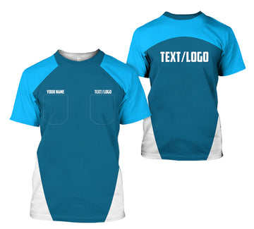 Joycorners Custom Name Mechanic Shirt in Blue, Unisex Work Shirt for Car Technicians, Great Gift for Him, Available in Sizes S to 5XL PT2609
