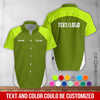 Joycorners Custom Name Mechanic Shirt in Yellow Green, Printed Pocket Shirt, Unisex Work Shirt for Car Technicians, Great Gift for Him, Available in Sizes S to 5XL PT2609