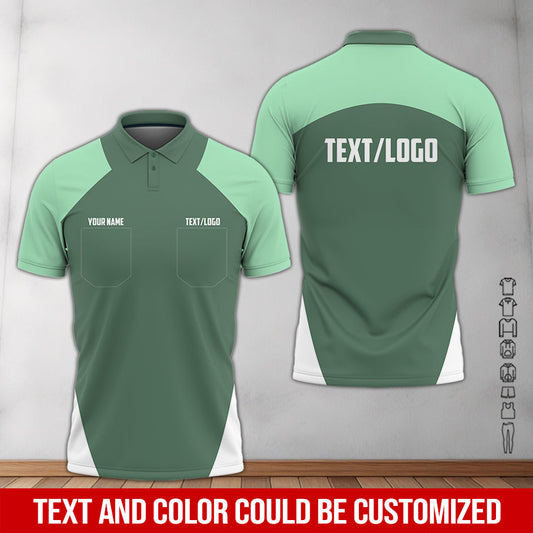 Joycorners Custom Name Mechanic Shirt in Seafoam, Unisex Work Shirt for Car Technicians, Great Gift for Him, Available in Sizes S to 5XL PT2609