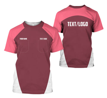 Joycorners Custom Name Mechanic Shirt in Neon Pink, Unisex Work Shirt for Car Technicians, Great Gift for Him, Available in Sizes S to 5XL PT2609