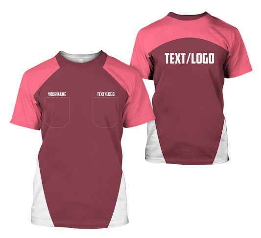 Joycorners Custom Name Mechanic Shirt in Neon Pink, Unisex Work Shirt for Car Technicians, Great Gift for Him, Available in Sizes S to 5XL PT2609
