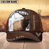 Joycorners Elk Hunting Brown Leather Pattern Mutilcolored Personalized Name 3D Cap