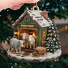 Joycorners Merry Christmas Gifts Farm Cattle Ornament, Acrylic Ornament (8 Breed Options)