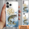 Joycorner Fishing Golden Compass Water Splash Personalized Name 3D Phone Case (10 Fish Species)