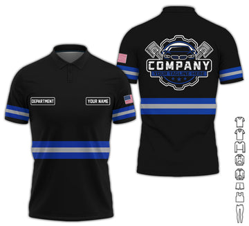 Joycorners Custom Mechanic Shirt, Gift for Car Lovers, Husband, or Boyfriend, Unisex Fit for Men and Women, Classic Navy Shirt PT2609