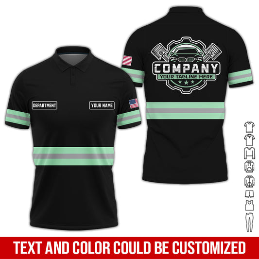 Joycorners Custom Mechanic Shirt, Gift for Car Lovers, Husband, or Boyfriend, Unisex Fit for Men and Women, Classic Seafoam Shirt PT2609