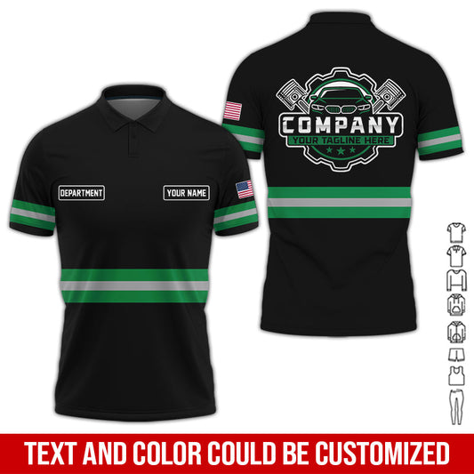 Joycorners Custom Mechanic Shirt, Gift for Car Lovers, Husband, or Boyfriend, Unisex Fit for Men and Women, Classic Green Shirt PT2609