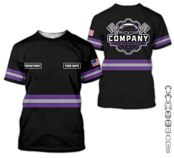 Joycorners Custom Mechanic Shirt, Gift for Car Lovers, Husband, or Boyfriend, Unisex Fit for Men and Women, Classic Purple Shirt PT2609