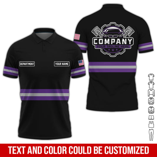 Joycorners Custom Mechanic Shirt, Gift for Car Lovers, Husband, or Boyfriend, Unisex Fit for Men and Women, Classic Purple Shirt PT2609