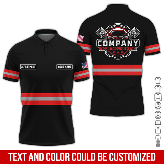 Joycorners Custom Mechanic Shirt, Gift for Car Lovers, Husband, or Boyfriend, Unisex Fit for Men and Women, Classic Red Shirt PT2609