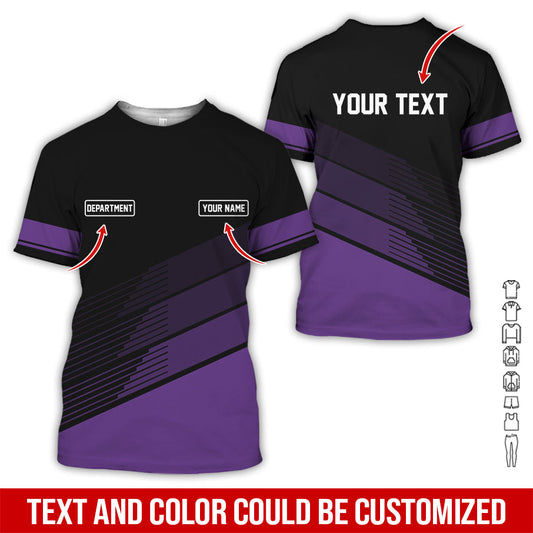 Joycorners Custom Mechanic Shirt with Name, Unique Custom Shirt for Mechanics, Gift for Men Who Fix Everything, Available in Purple Size S to 5XL PT2609
