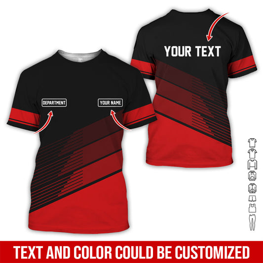 Joycorners Custom Mechanic Shirt with Name, Unique Custom Shirt for Mechanics, Gift for Men Who Fix Everything, Available in Red Size S to 5XL PT2609