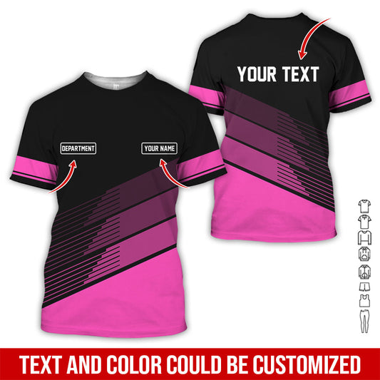 Joycorners Custom Mechanic Shirt with Name, Unique Custom Shirt for Mechanics, Gift for Men Who Fix Everything, Available in Pink Size S to 5XL PT2609