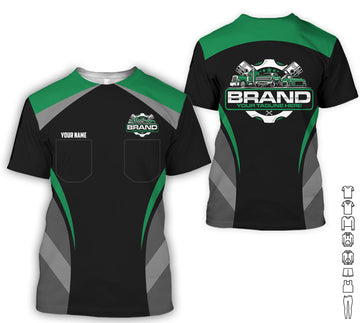 Joycorners Best Custom Mechanic Shirt for Men, Perfect Gift for Car Guys, Diesel Techs, and Shop Crews, Unisex Green Mechanic Shirt PT2609