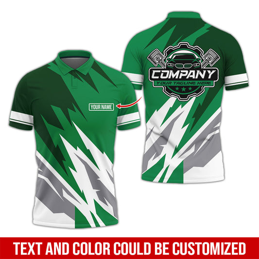 Joycorners Custom Printed Mechanic Shirt, Great Gift for Husband, Green Color, Comfortable Daily Fit, Size S to 5XL PT2609