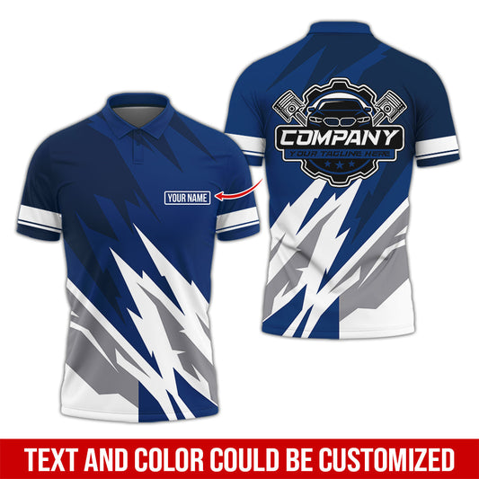 Joycorners Custom Printed Mechanic Shirt, Great Gift for Husband, Navy Color, Comfortable Daily Fit, Size S to 5XL PT2609