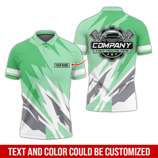 Joycorners Custom Printed Mechanic Shirt, Great Gift for Husband, Seafoam Color, Comfortable Daily Fit, Size S to 5XL PT2609