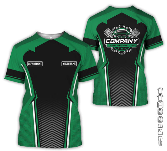 Joycorners Personalized Mechanic Uniform, Green Shirt for Technicians, Comfortable Workwear for Men, Great Gift for Father’s Day, Birthday, or Husband PT2609