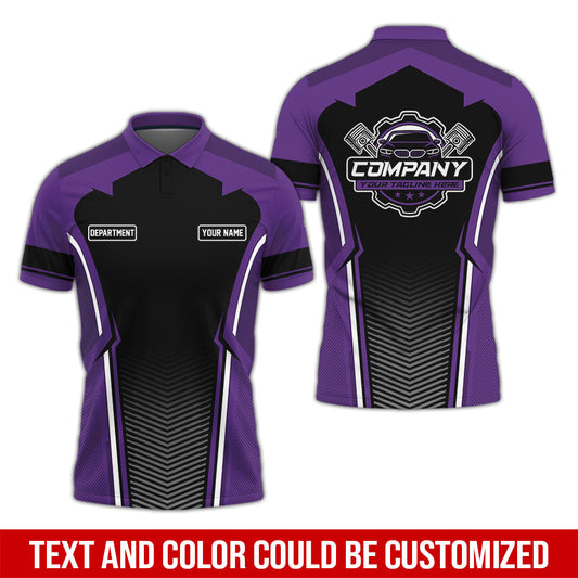 Joycorners Personalized Mechanic Uniform, Purple Shirt for Technicians, Comfortable Workwear for Men, Great Gift for Father’s Day, Birthday, or Husband PT2609