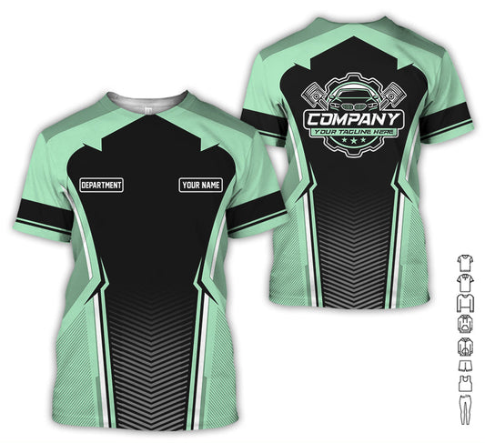 Joycorners Personalized Mechanic Uniform, Seafoam Shirt for Technicians, Comfortable Workwear for Men, Great Gift for Father’s Day, Birthday, or Husband PT2609