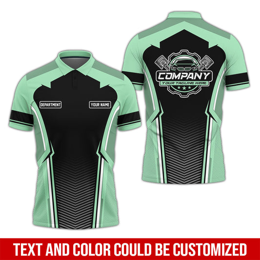 Joycorners Personalized Mechanic Uniform, Seafoam Shirt for Technicians, Comfortable Workwear for Men, Great Gift for Father’s Day, Birthday, or Husband PT2609