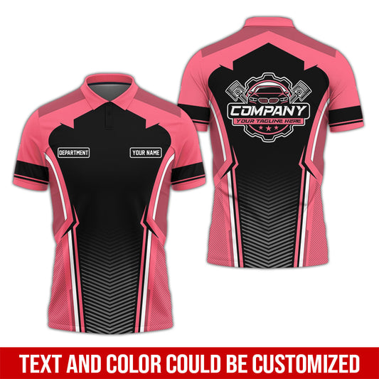 Joycorners Personalized Mechanic Uniform, Neon Pink Shirt for Technicians, Comfortable Workwear for Men, Great Gift for Father’s Day, Birthday, or Husband PT2609