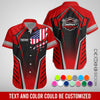 Joycorners Custom Mechanic Shirt with Name, Red Garage Uniform, Gift for Car Guys & Technicians, Comfortable Daily Fit, Perfect Garage Apparel PT2609