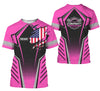 Joycorners Custom Mechanic Shirt with Name, Pink Garage Uniform, Gift for Car Guys & Technicians, Comfortable Daily Fit, Perfect Garage Apparel PT2609