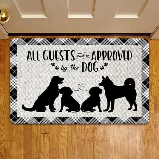 Joycorners Funny Dog Doormat, Must Be Approved By The Dog, Dog Doormat For Home Decor Housewarming Gift, Welcome Mat Gift For Dog Lovers LM0210