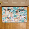 Joycorners Funny Dog Doormat, All Guests Must Be Approved By, Dog Doormat For Home Decor Housewarming Gift, Welcome Mat Gift For Dog Lovers LM0210
