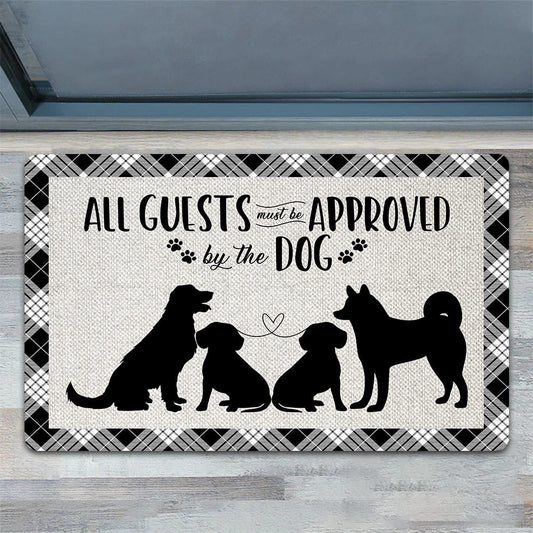 Joycorners Funny Dog Doormat, Must Be Approved By The Dog, Dog Doormat For Home Decor Housewarming Gift, Welcome Mat Gift For Dog Lovers LM0210